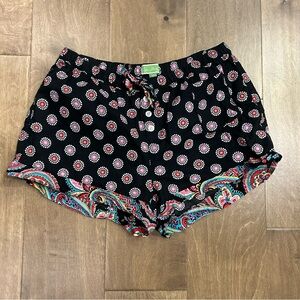 Vera Bradley Black medallion Patterned pajama Shorts medium